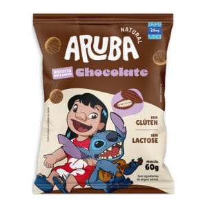 Biscoito Kids Disney Stitch Chocolate Sem Glúten 60g