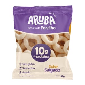 Biscoito de Polvilho Salgado com 10g Proteína Sem Glúten 50g