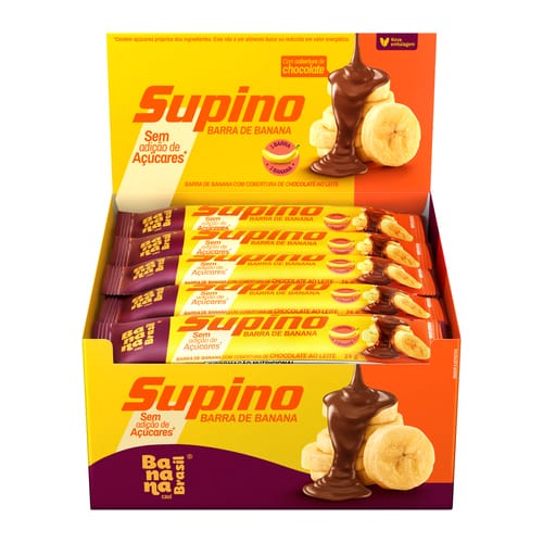 Barra de Frutas Supino Zero ao Leite Caixa com 20un de 24g