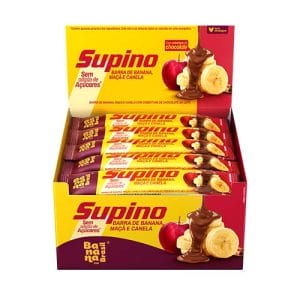 Barra de Frutas Supino Zero Maçã e Canela Caixa com 20un de 24g
