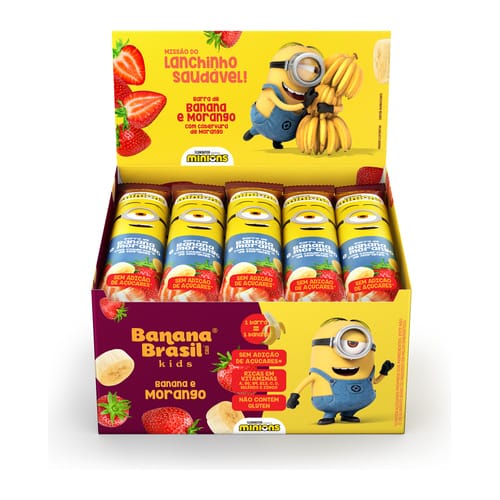 Barra de Frutas Kids Morango Sem Açúcar Caixa com 20un de 22g