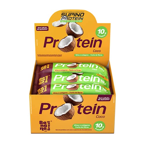 Barra de Proteínas Coco Sem Açúcar Caixa com 12un de 30g