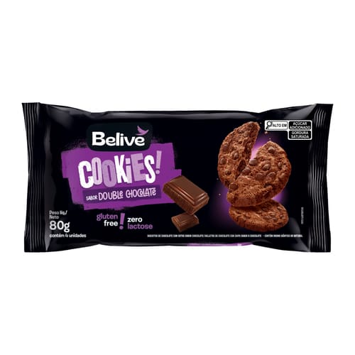 Cookies Sem Glúten Double Chocolate Caixa com 10 un de 80g