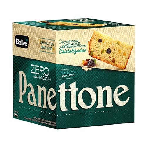 Panetone de Frutas com Amêndoas Sem Açúcar 420g (SOB ENCOMENDA)