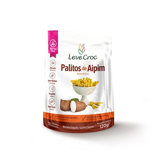 Biscoito Palitos Salgados Aipim Sem Glúten 120g