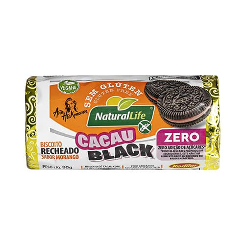 Biscoito Cacau Black Morango Sem Açúcar 90g