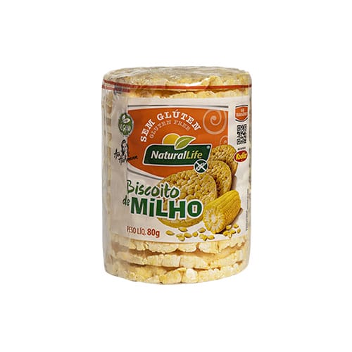 Biscoito de Milho Grande Sem Glúten Vegano 80g