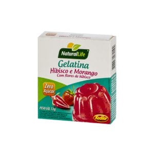 Gelatina Hibisco e Morango Sem Açúcar 12g