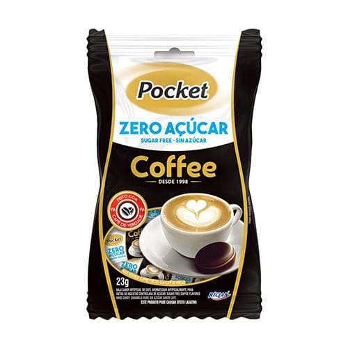 Bala Pocket Café Zero Açúcar Pacote 23g