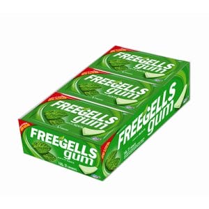 Chicle Freegells Gum Menta Zero Açúcar Caixa com 15 un de 8g