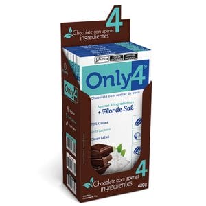 Chocolate Only4 70% - Flor de Sal Sem Lactose Caixa com 6 un de 70g
