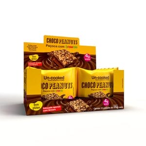 Chocopeanuts Saudável Sem açúcar Caixa com 20un de 25g
