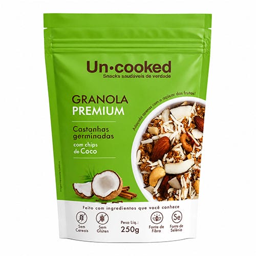 Granola de Castanhas Germinadas com Chips de Coco Sem Açúcar 250g